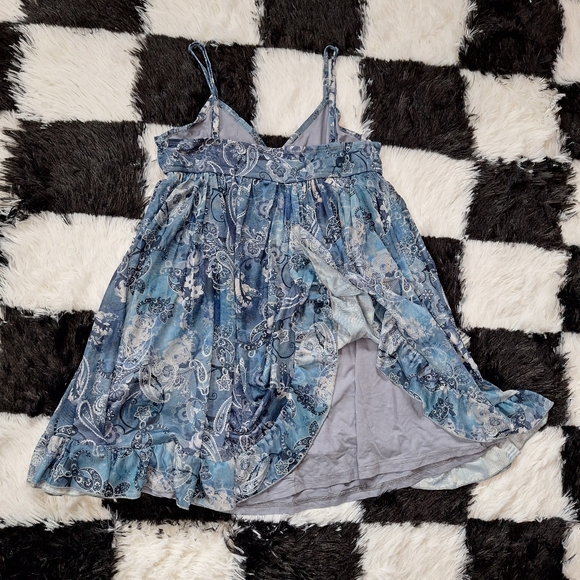 Y2K Blue Paisley Dress - Fairycore Grunge - XS S - Picture 6 of 6